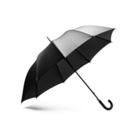 an open black umbrella on a transparent background png