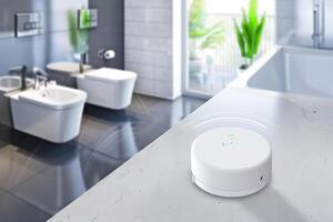 Smart bathroom sensor for modern home automation and safety photo
