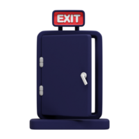 Exit icon 3d render png