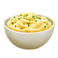 Mashed potatoes with a smooth texture png
