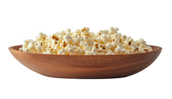 palomitas de maiz descansando en un de madera plato png
