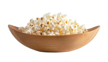 mullido palomitas de maiz en un de madera plato png