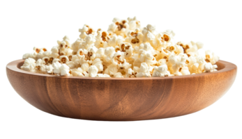 rústico palomitas de maiz bocadillo en un de madera plato png