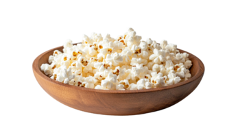 delicioso palomitas de maiz en un de madera servicio bandeja png
