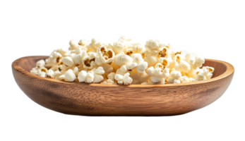 palomitas de maiz con un natural de madera presentación png