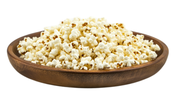 un montón de palomitas de maiz en un de madera plato png