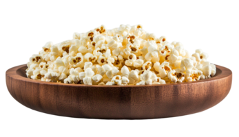 palomitas de maiz servido en un de madera plato png