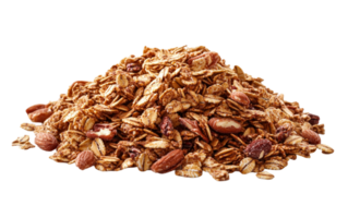 A stack of granola with a rustic texture png