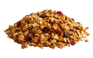 Granola piled up with visible oats and nuts png