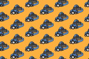 LED headlamp with strap colorful doodle seamless pattern on yellow background. retro headlight background. flashlight illustration pattern wallpaper. pattern background with headlamp for adventure vector
