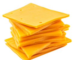 Neatly layered cheddar slices png