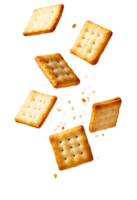 Crackers with defined edges floating png