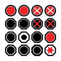 simple stop sign icon design vector