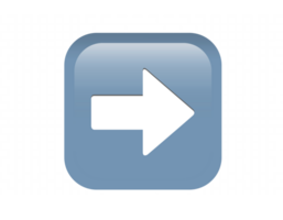 Gradient blue arrow pointing right round corner square icon button png