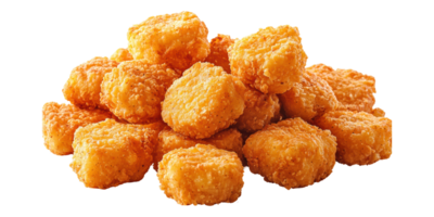 Crispy chicken nuggets isolated on transparent background png