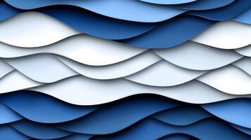 Abstract blue and white waves background photo