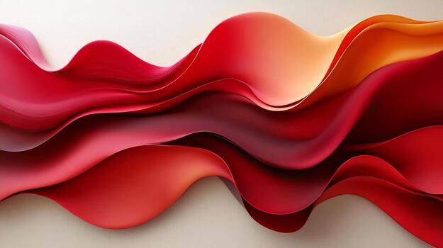 Abstract red and orange waves photo