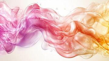 Colorful liquid waves on a white background photo