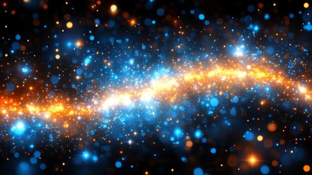 An abstract image of a galaxy with bright stars photo