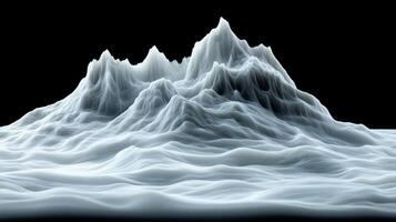 A mountain with white waves on it photo