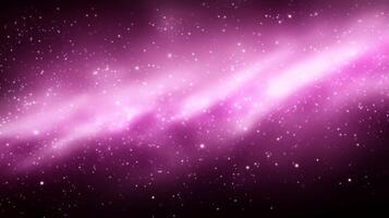 Space background with stars and purple light photo