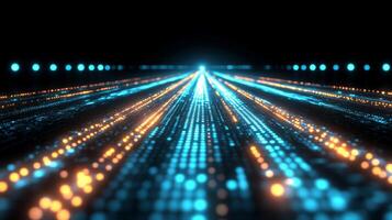 Abstract digital background with glowing lights photo