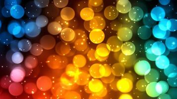 Colorful lights on a black background photo