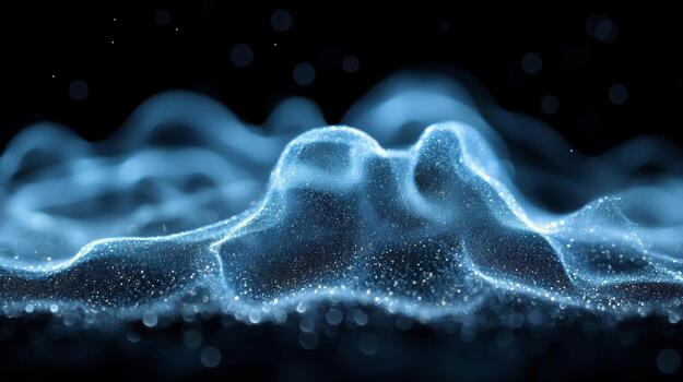 A wave of blue light is shown in the background photo