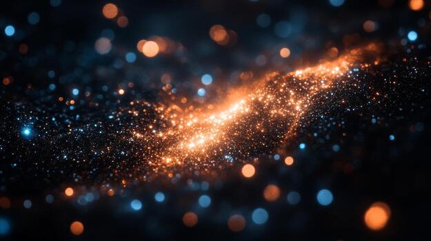 An abstract image of a glowing orange light photo