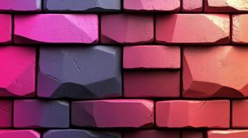 A colorful wall made of blocks with different colors photo
