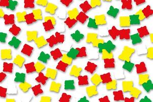 Abstract Colorful Pattern with Scattered Geometric Shapes photo
