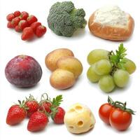 Assortment of Fresh Fruits, Vegetables, and Dairy Products photo