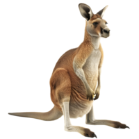 Kangaroo with Tail Extended Isolated on Transparent Background png