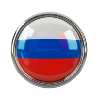 Russian round flag badge isolated on transparent background png
