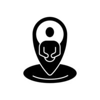here . Simple element illustration. here concept outline symbol design. vector