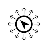 navigation . . navigation concept outline symbol design. vector