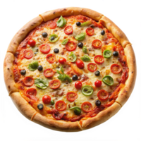 top view fatiija pizza is isolated on the transparent background png