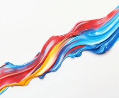 Bright and vibrant colors swirl together to create a lively abstract composition on a white background photo