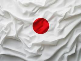 Japanese flag displayed against a textured white background during a peaceful celebration of national pride at a cultural event photo