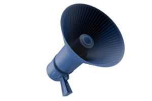 3d render of wireframe icon megaphone object png
