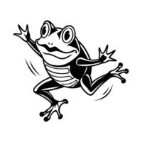 A funny frog dancing character vector