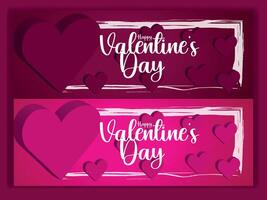 Happy Valentines Day Background design with heart shape vector