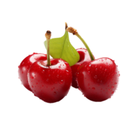 Juicy Red Cherries Fresh Fruit Delightful Taste png