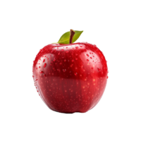 Red Apple Water Droplets Fresh Fruit Nature png