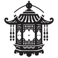Calming Lantern Silhouette Design vector