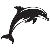 Timeless Leaping Dolphin Silhouette Design vector