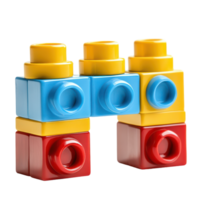 Colorful building blocks form a creative arch in playtime fun png