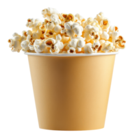 Delicious Popcorn Bucket Isolated on White Background for Snacks and Movie Nights png