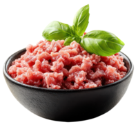 Raw Minced Meat Isolated on White Background for Culinary Use png