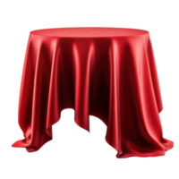 Red Tablecloth Isolated on a White Background for Home and Event Decoration png